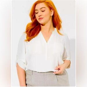 Torid Harper 3/4 Sleeve Pullover Blouse - White
Size 1 / 1X / 14 -16 *NWT